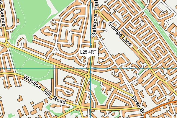 L25 4RT map - OS VectorMap District (Ordnance Survey)