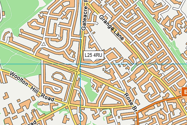 L25 4RU map - OS VectorMap District (Ordnance Survey)