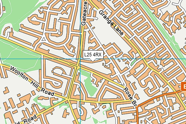 L25 4RX map - OS VectorMap District (Ordnance Survey)