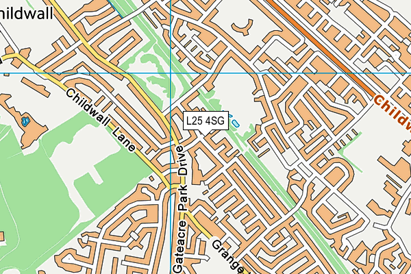 L25 4SG map - OS VectorMap District (Ordnance Survey)