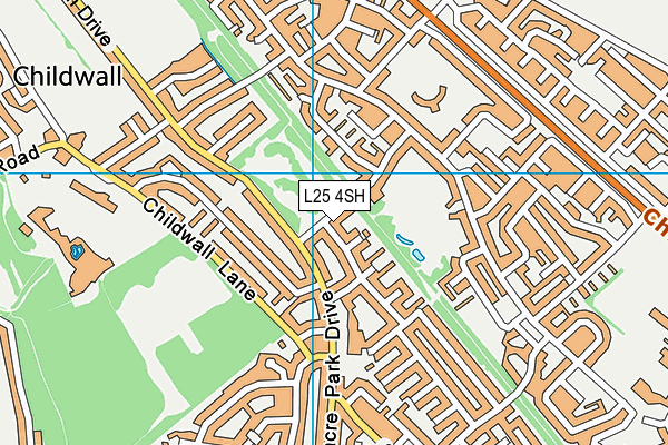 L25 4SH map - OS VectorMap District (Ordnance Survey)