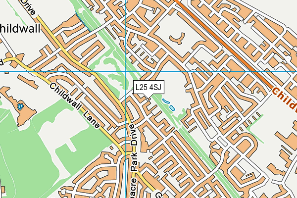 L25 4SJ map - OS VectorMap District (Ordnance Survey)