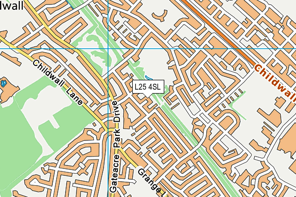 L25 4SL map - OS VectorMap District (Ordnance Survey)