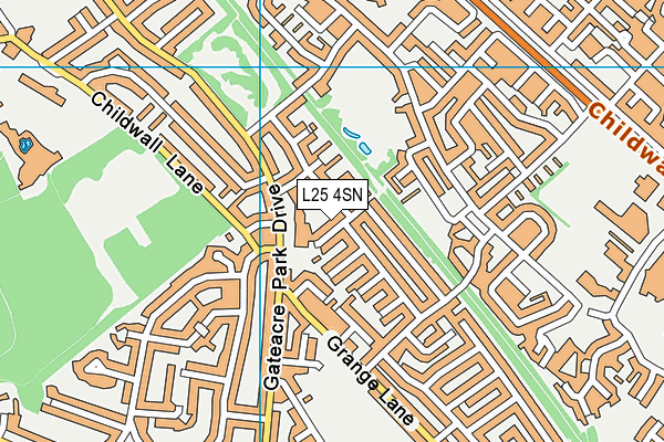 L25 4SN map - OS VectorMap District (Ordnance Survey)