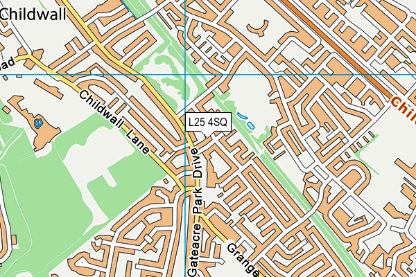 L25 4SQ map - OS VectorMap District (Ordnance Survey)