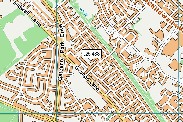 L25 4SS map - OS VectorMap District (Ordnance Survey)