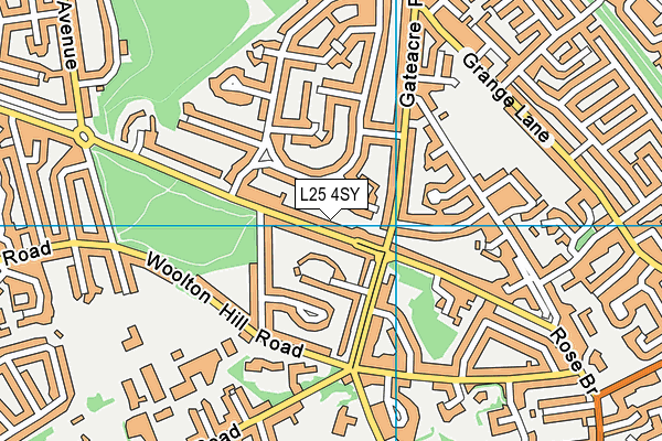 L25 4SY map - OS VectorMap District (Ordnance Survey)