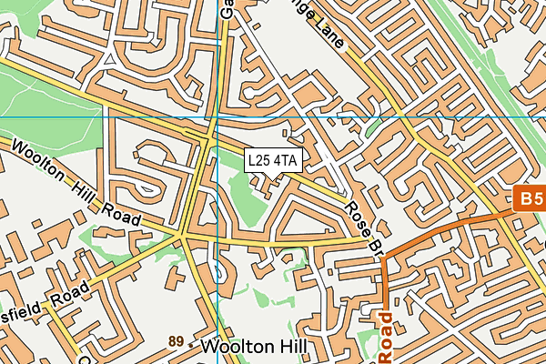 L25 4TA map - OS VectorMap District (Ordnance Survey)