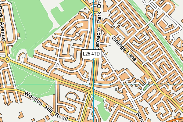 L25 4TD map - OS VectorMap District (Ordnance Survey)