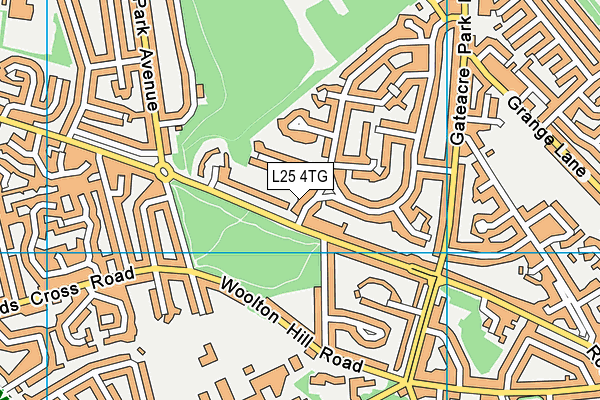 L25 4TG map - OS VectorMap District (Ordnance Survey)