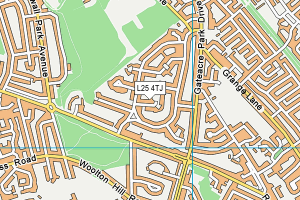 L25 4TJ map - OS VectorMap District (Ordnance Survey)