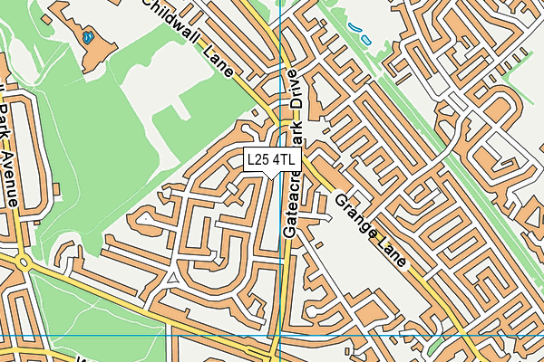 L25 4TL map - OS VectorMap District (Ordnance Survey)