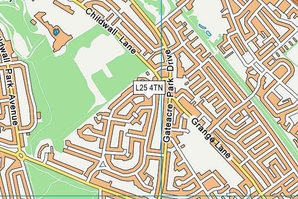 L25 4TN map - OS VectorMap District (Ordnance Survey)