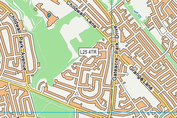 L25 4TR map - OS VectorMap District (Ordnance Survey)