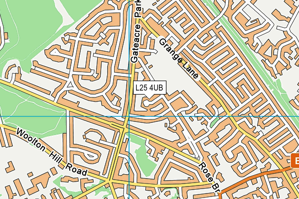 L25 4UB map - OS VectorMap District (Ordnance Survey)