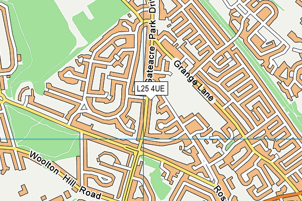 L25 4UE map - OS VectorMap District (Ordnance Survey)