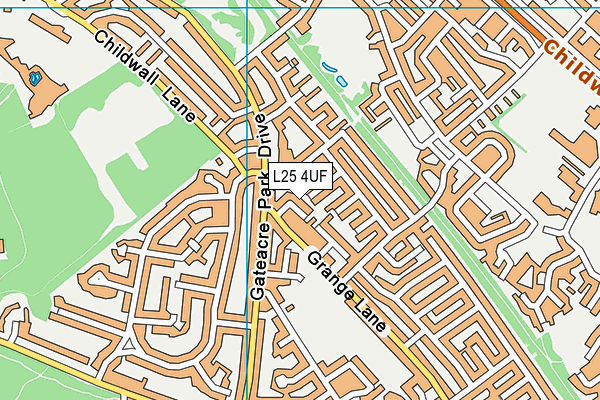 L25 4UF map - OS VectorMap District (Ordnance Survey)