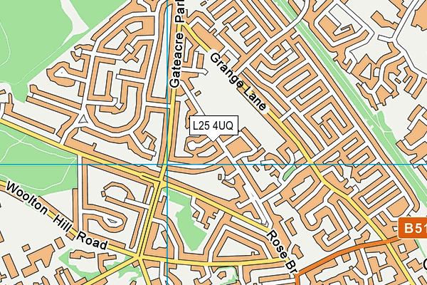 L25 4UQ map - OS VectorMap District (Ordnance Survey)