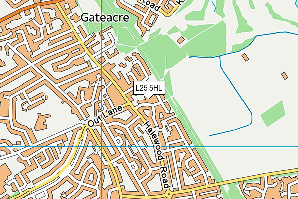 L25 5HL map - OS VectorMap District (Ordnance Survey)