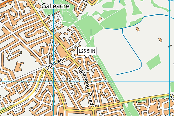 L25 5HN map - OS VectorMap District (Ordnance Survey)