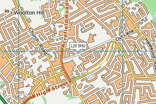 L25 5HU map - OS VectorMap District (Ordnance Survey)