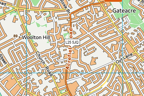 L25 5JQ map - OS VectorMap District (Ordnance Survey)