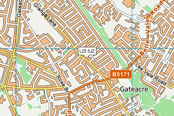 L25 5JZ map - OS VectorMap District (Ordnance Survey)