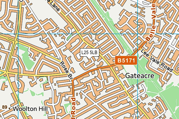 L25 5LB map - OS VectorMap District (Ordnance Survey)