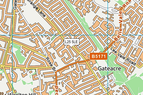 L25 5LE map - OS VectorMap District (Ordnance Survey)