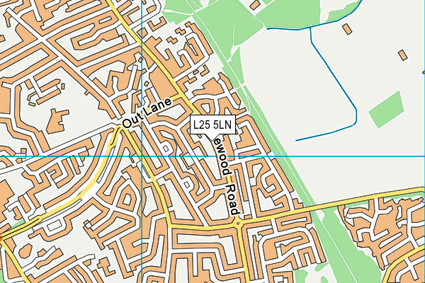 L25 5LN map - OS VectorMap District (Ordnance Survey)