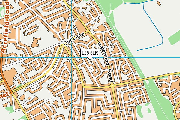 L25 5LR map - OS VectorMap District (Ordnance Survey)