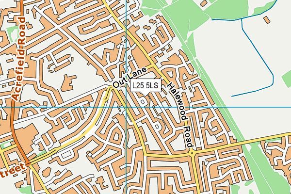 L25 5LS map - OS VectorMap District (Ordnance Survey)