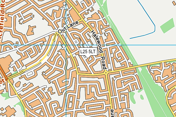 L25 5LT map - OS VectorMap District (Ordnance Survey)