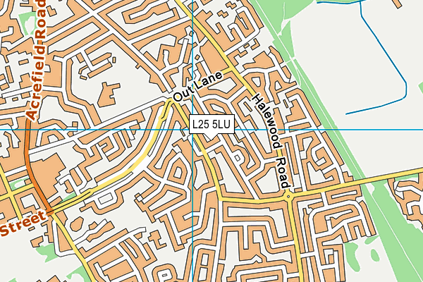 L25 5LU map - OS VectorMap District (Ordnance Survey)