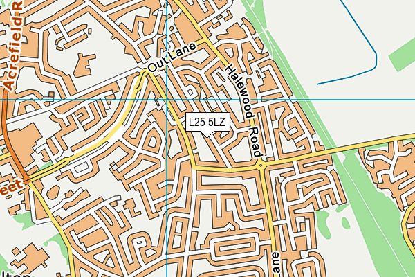 L25 5LZ map - OS VectorMap District (Ordnance Survey)