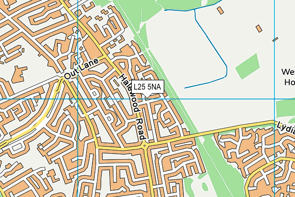 L25 5NA map - OS VectorMap District (Ordnance Survey)