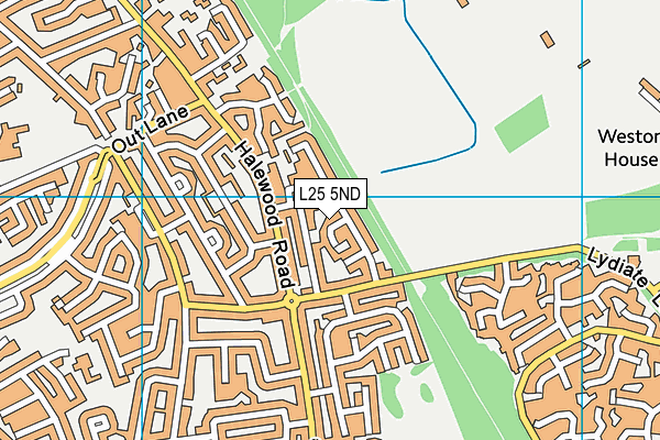 L25 5ND map - OS VectorMap District (Ordnance Survey)
