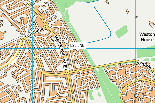 L25 5NE map - OS VectorMap District (Ordnance Survey)