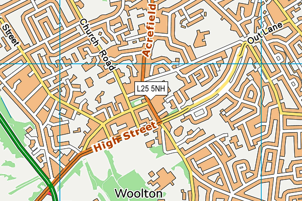 L25 5NH map - OS VectorMap District (Ordnance Survey)