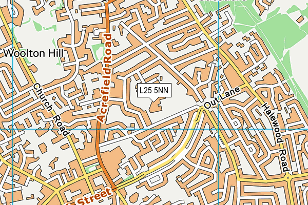 L25 5NN map - OS VectorMap District (Ordnance Survey)