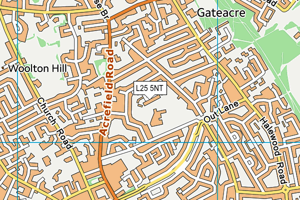 L25 5NT map - OS VectorMap District (Ordnance Survey)