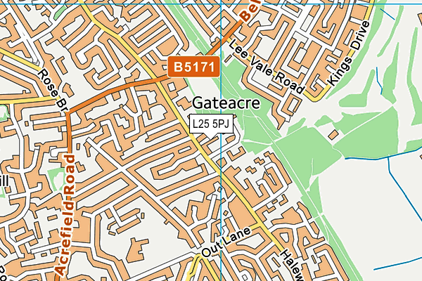 L25 5PJ map - OS VectorMap District (Ordnance Survey)