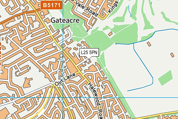 L25 5PN map - OS VectorMap District (Ordnance Survey)