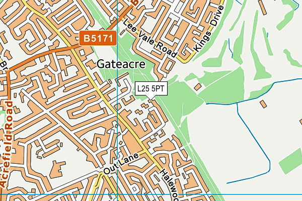 L25 5PT map - OS VectorMap District (Ordnance Survey)