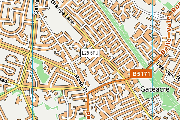 L25 5PU map - OS VectorMap District (Ordnance Survey)