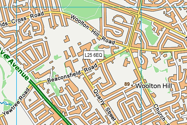 L25 6EQ map - OS VectorMap District (Ordnance Survey)