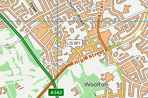 L25 6EY map - OS VectorMap District (Ordnance Survey)