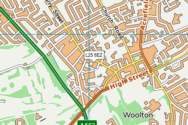 L25 6EZ map - OS VectorMap District (Ordnance Survey)