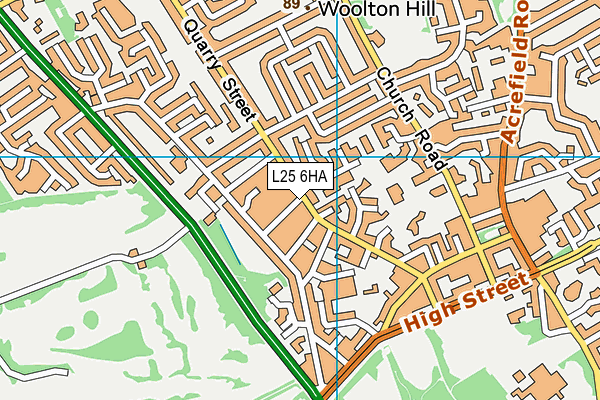 L25 6HA map - OS VectorMap District (Ordnance Survey)