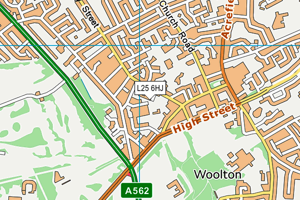 L25 6HJ map - OS VectorMap District (Ordnance Survey)